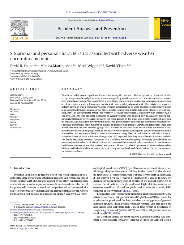 (PDF) Situational and personal characteristics associated with adverse ...