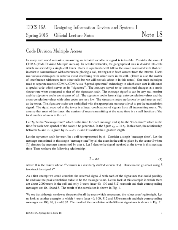 (PDF) Code Division Multiple Access