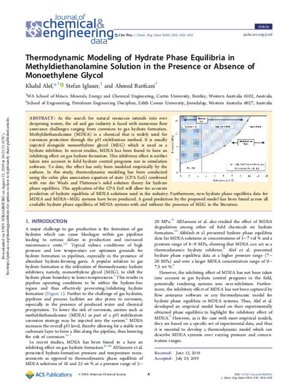 (PDF) Thermodynamic Modeling of Hydrate Phase Equilibria in ...