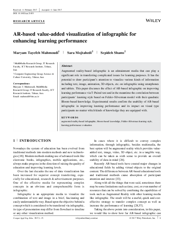 (PDF) AR-based value-added visualization of infographic for enhancing ...
