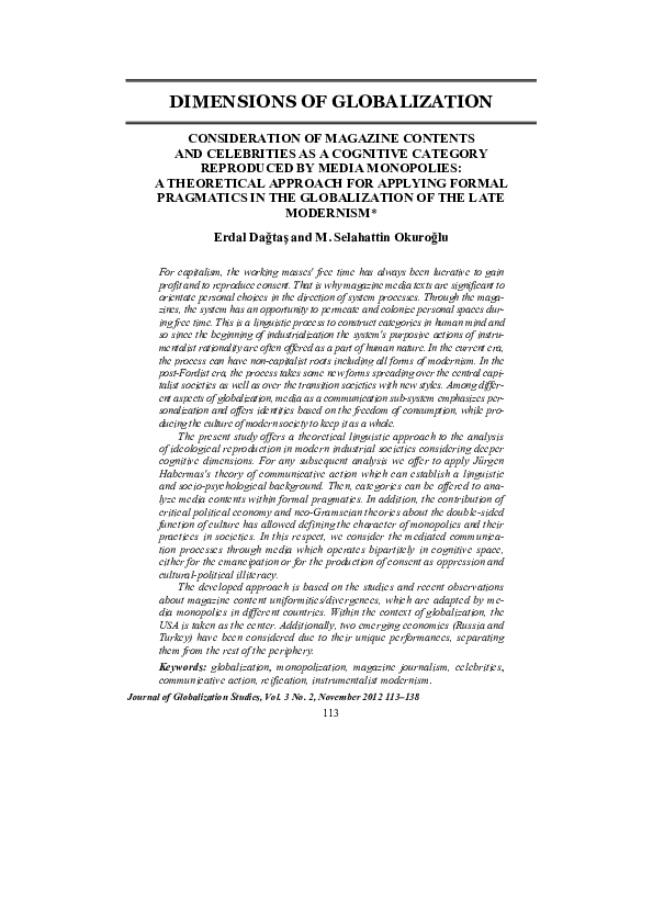 (PDF) Consideration of magazine contents and celebrities as a cognitive ...