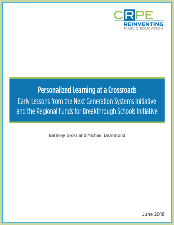 (PDF) Personalized Learning at a Crossroads: Early Lessons from the ...