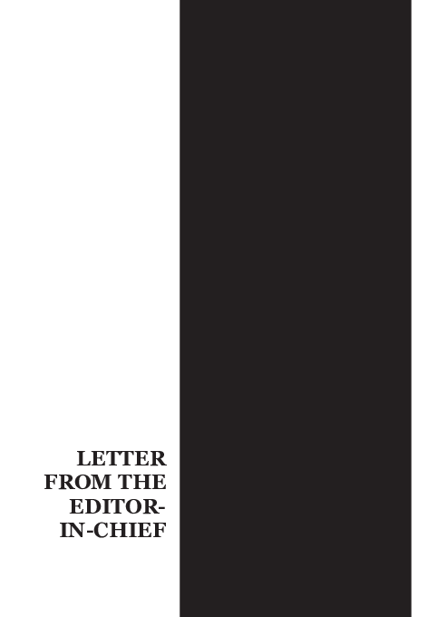 (PDF) Letter from the Editor-in-Chief