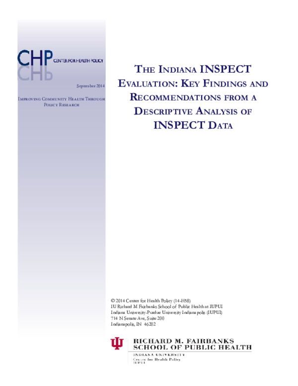 (PDF) The Indiana INSPECT Evaluation: Key Findings and Recommendations ...