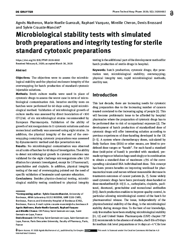 (PDF) Microbiological stability tests with simulated broth preparations ...