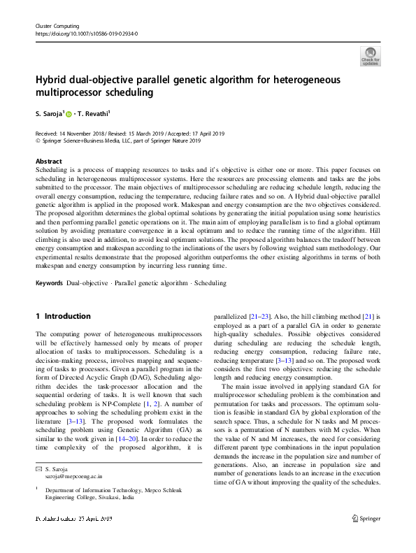 (PDF) Hybrid dual-objective parallel genetic algorithm for ...