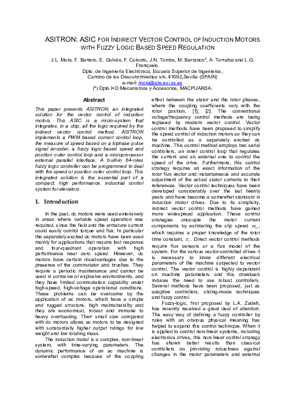 (PDF) Asitron: Asic for Indirect Vector Control of Induction Motors ...