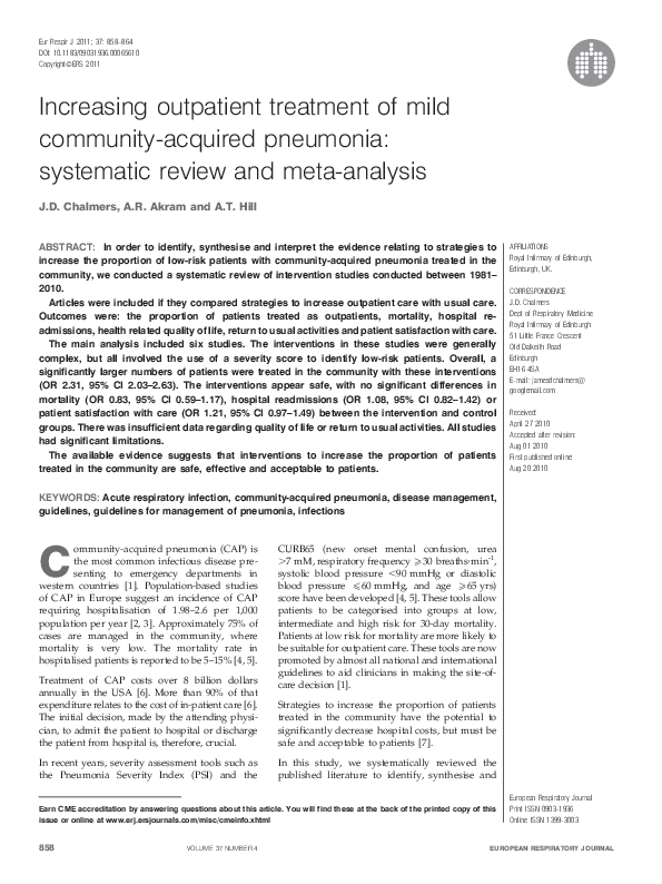 (PDF) Increasing outpatient treatment of mild community-acquired ...