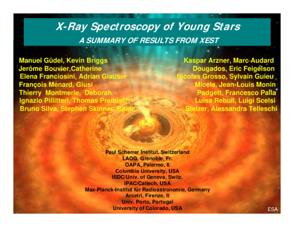 (PDF) X-Ray Spectroscopy of Young Stars A SUMMARY OF RESULTS FROM XEST