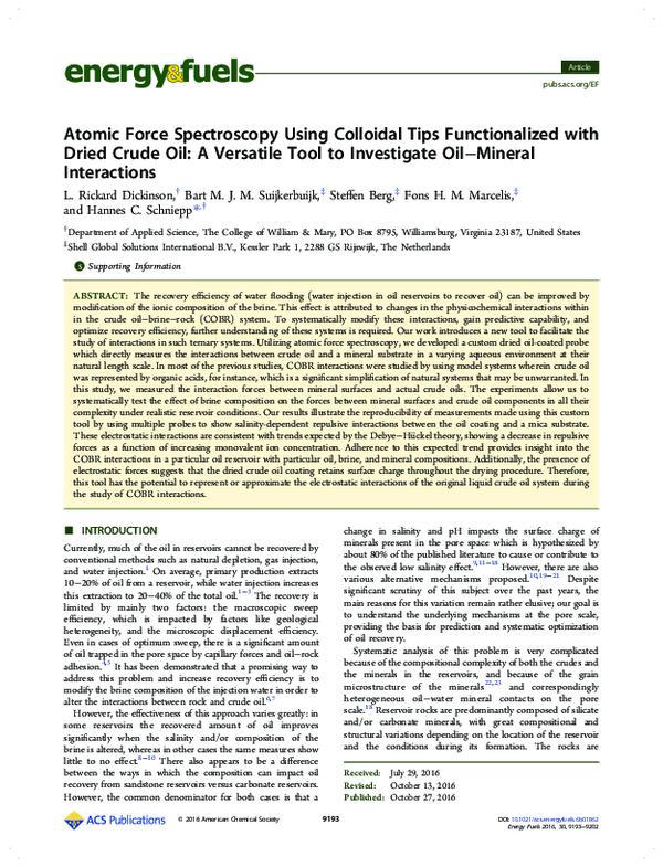 (PDF) Atomic Force Spectroscopy Using Colloidal Tips Functionalized ...