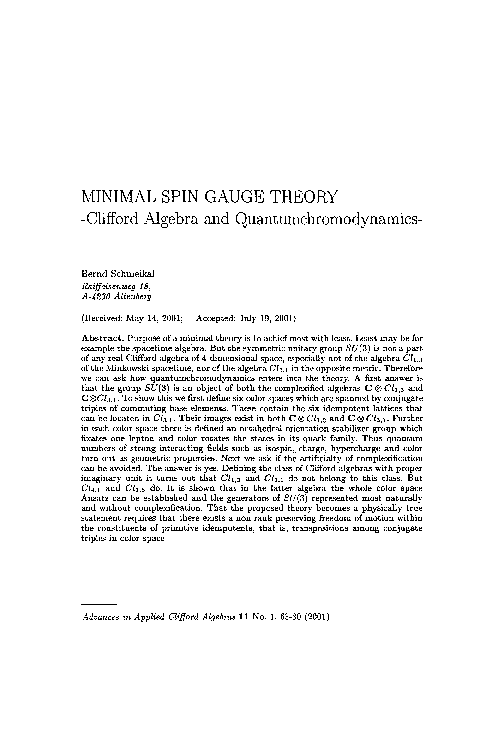 (PDF) Minimal spin Gauge theory