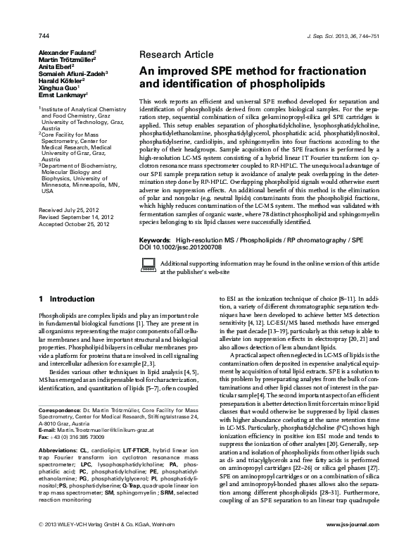(PDF) An improved SPE method for fractionation and identification of ...