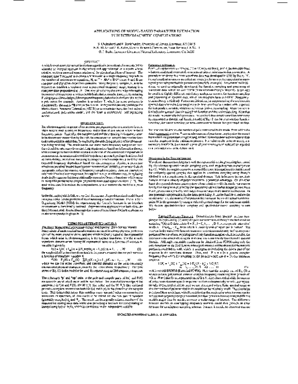 (PDF) Applications of model-based parameter estimation in ...