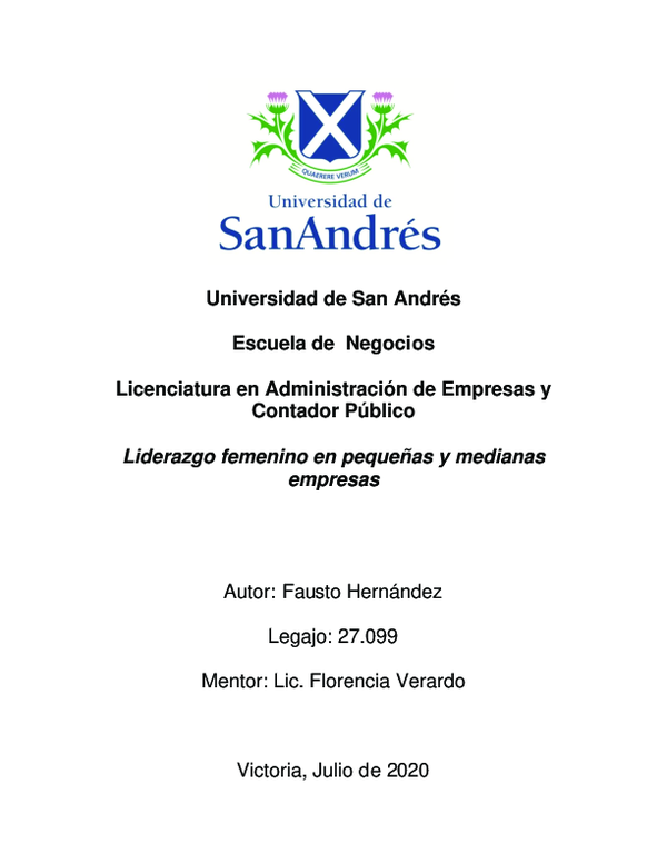 (PDF) Liderazgo femenino en pequeñas y medianas empresas