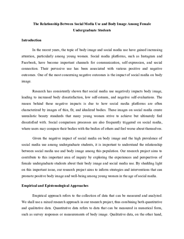 (DOC) The Relationship Between Social Media Use and Body Image Among ...