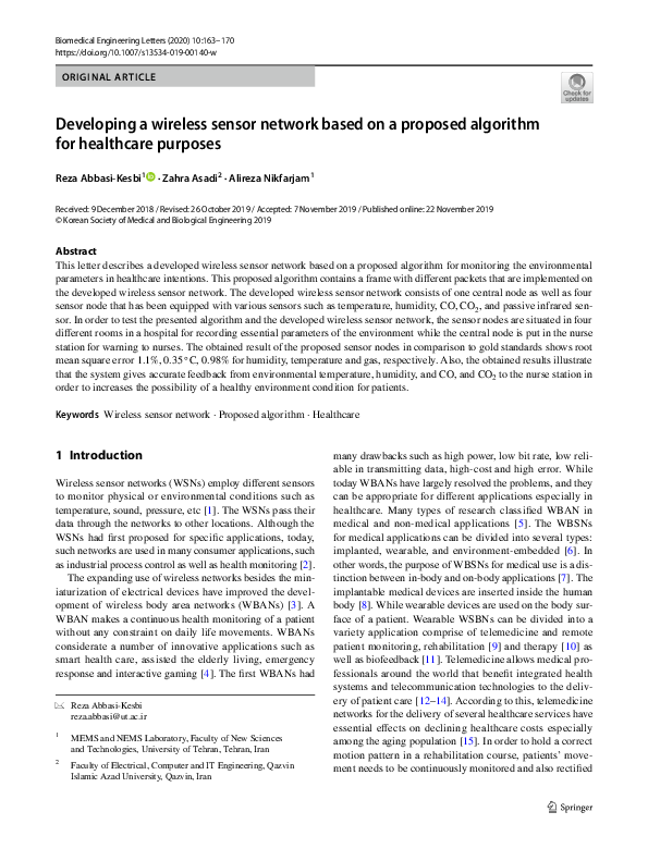 (PDF) Developing a wireless sensor network based on a proposed ...