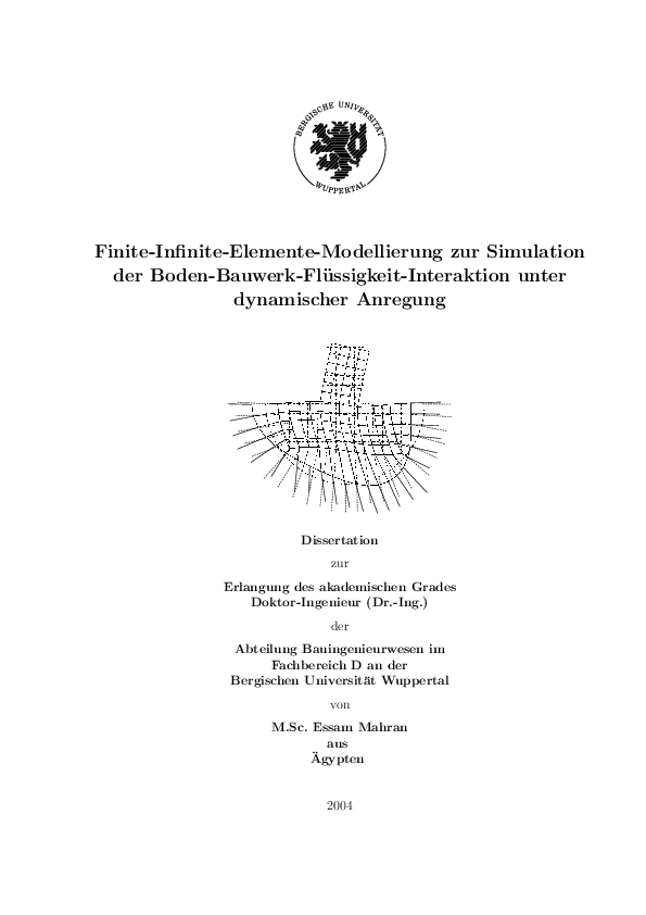 (PDF) Finite-Infinite-Elemente-Modellierung zur Simulation der Boden ...