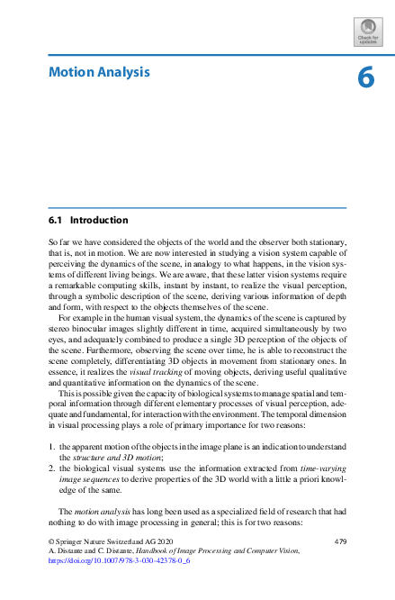 (PDF) Motion Analysis