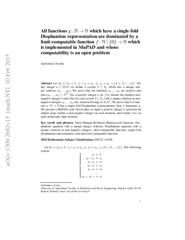(PDF) All Functions g : ℕ → ℕ $$g: \mathbb{N} \rightarrow \mathbb{N ...