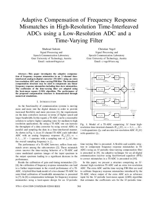 (PDF) Adaptive compensation of frequency response mismatches in high ...