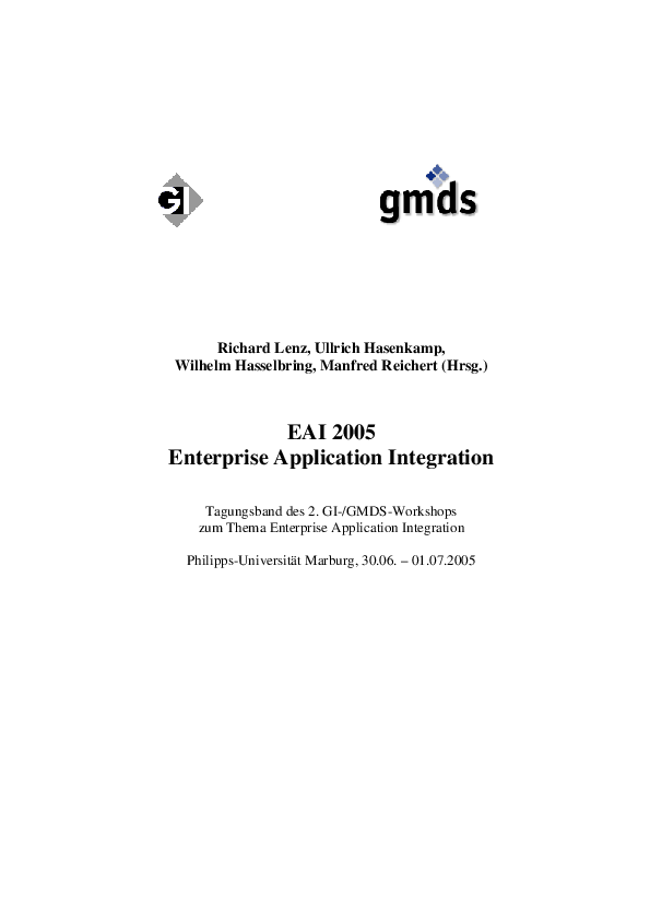 (PDF) Enterprise Application Integration