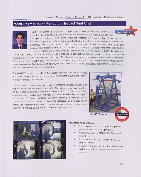 (PDF) MechT™ impactor - pendulum impact test unit