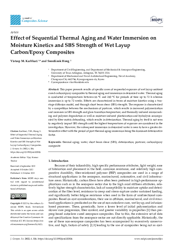 (PDF) Effect of Sequential Thermal Aging and Water Immersion on ...
