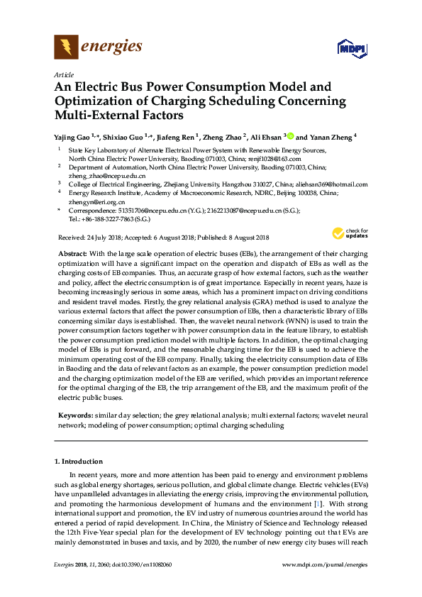 (PDF) An Electric Bus Power Consumption Model and Optimization of ...