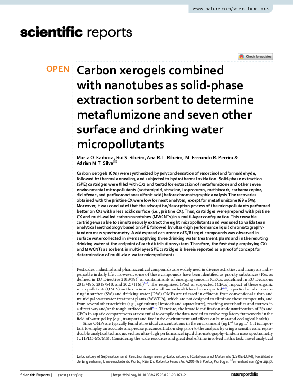 (PDF) Carbon xerogels combined with nanotubes as solid-phase extraction ...