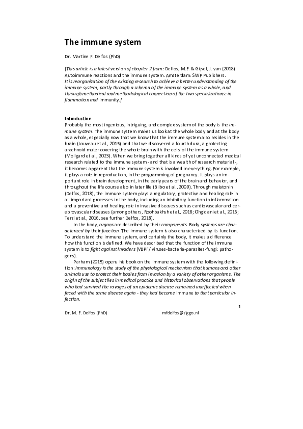 (PDF) The immune system