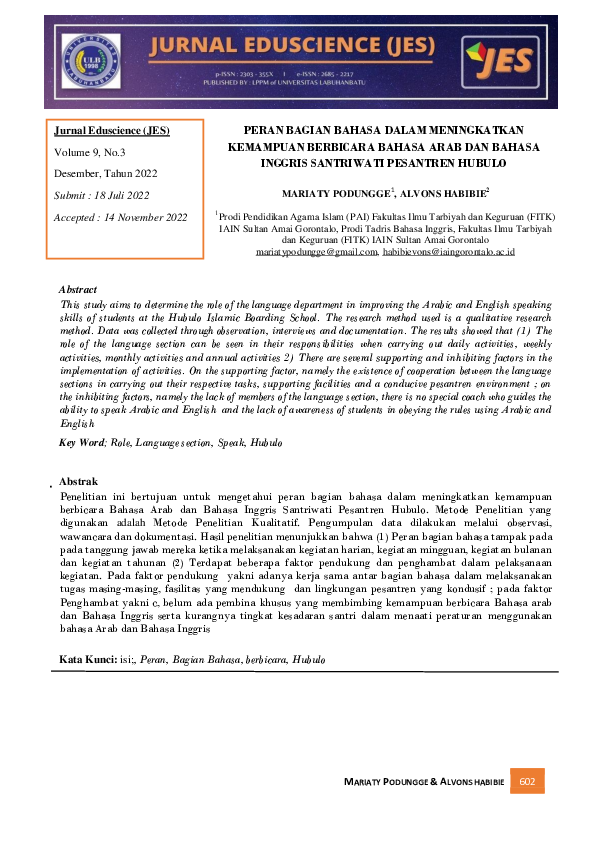 (PDF) The Role of the Language Section in Improving the Arabic and ...