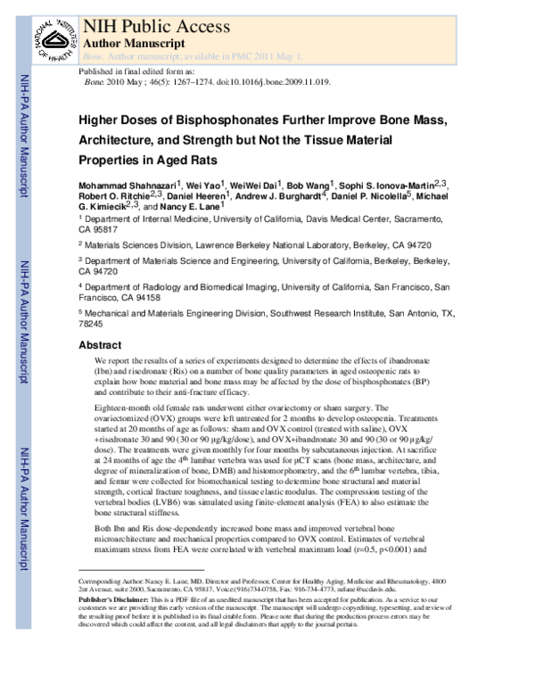 (PDF) Higher doses of bisphosphonates further improve bone mass ...