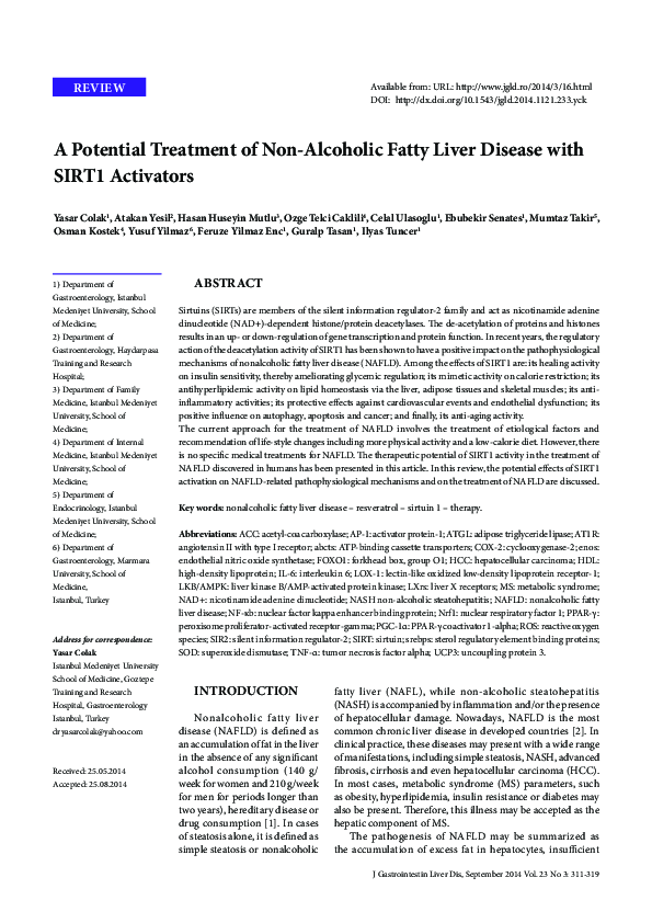 (PDF) A potential treatment of nonalcoholic fatty liver disease with ...