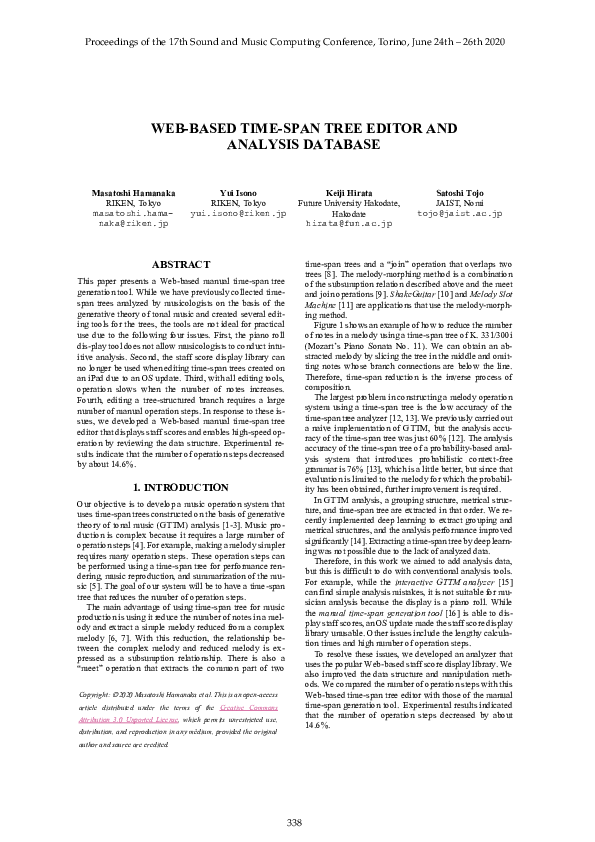 (PDF) Web-based time-span tree editor and analysis database