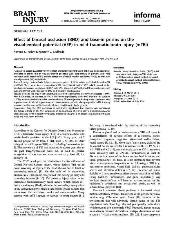 (PDF) Effect of binasal occlusion (BNO) and base-in prisms on the ...