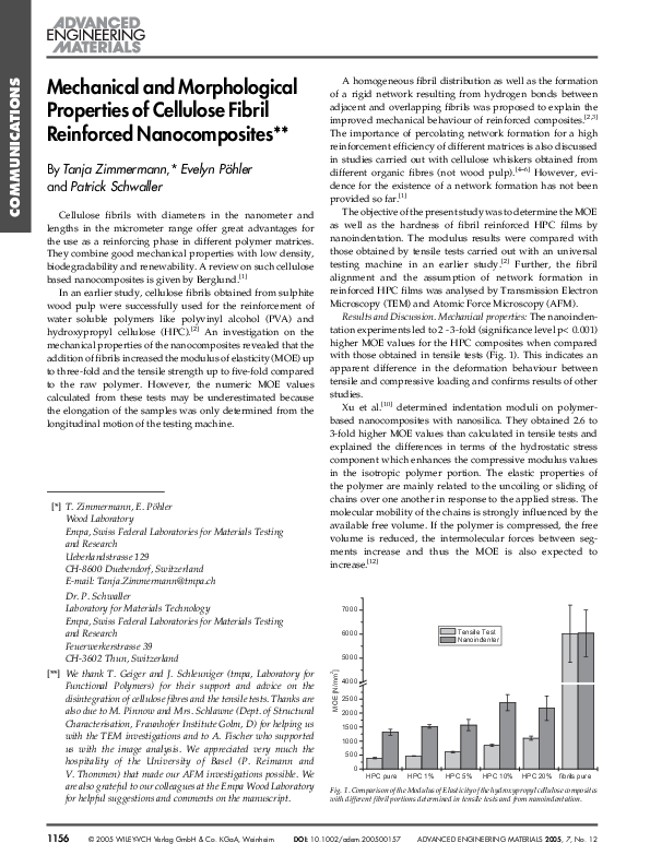 (PDF) Mechanical and Morphological Properties of Cellulose Fibril ...
