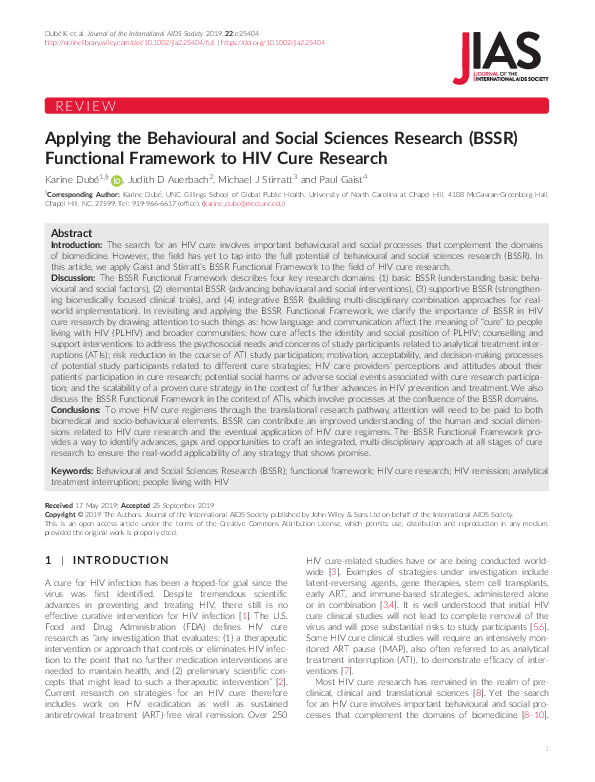 (PDF) Applying the Functional Behavioral and Social Sciences Research ...