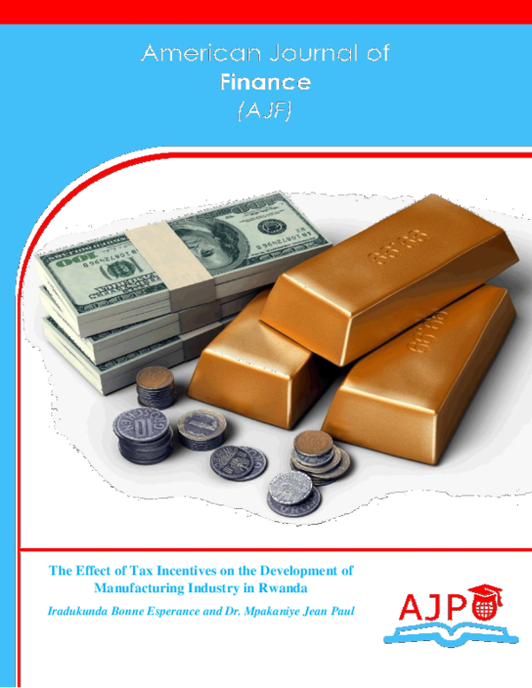 (PDF) The Effect of Tax Incentives on the Development of Manufacturing ...