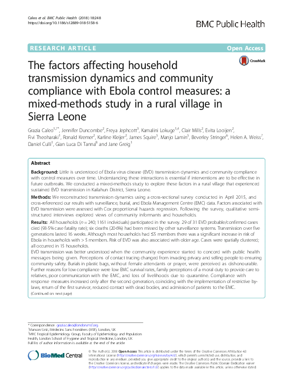 (PDF) The factors affecting household transmission dynamics and ...