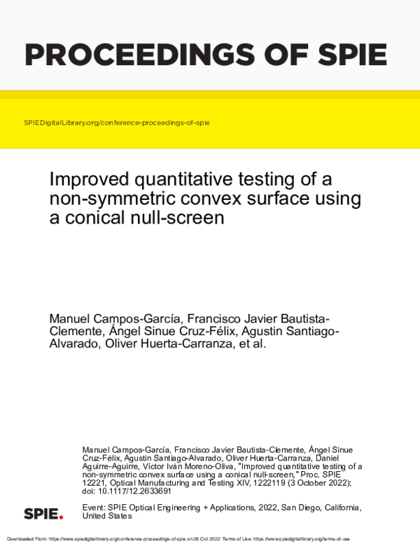 (PDF) Improved quantitative testing of a non-symmetric convex surface ...