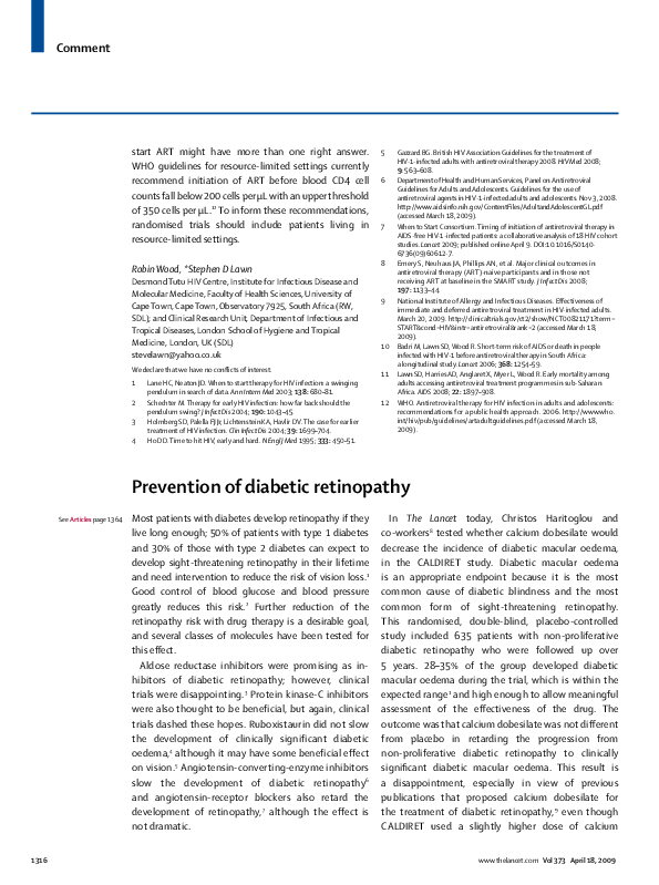 (PDF) Prevention of diabetic retinopathy