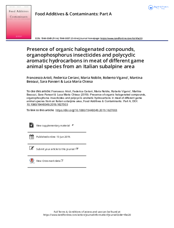 (PDF) Presence of organic halogenated compounds, organophosphorus ...