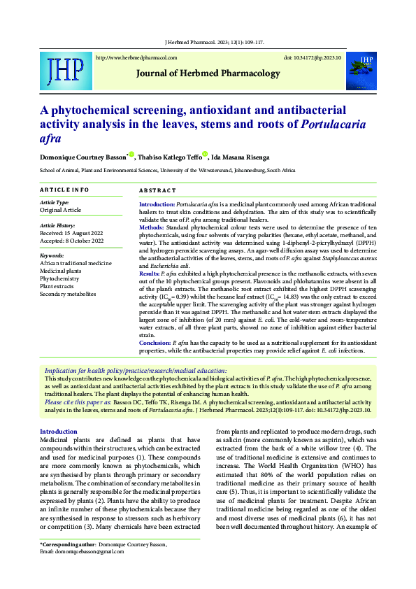 (PDF) A phytochemical screening, antioxidant and antibacterial activity ...