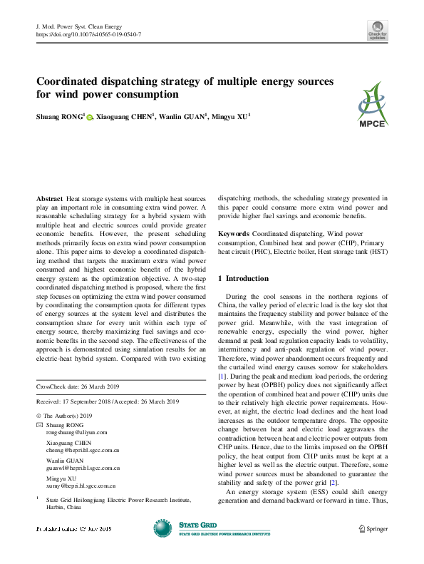 (PDF) Coordinated dispatching strategy of multiple energy sources for ...