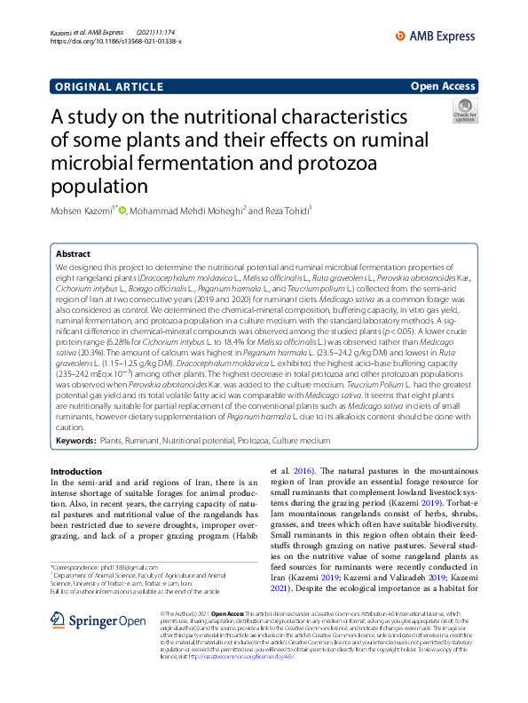 (PDF) A study on the nutritional characteristics of some plants and ...