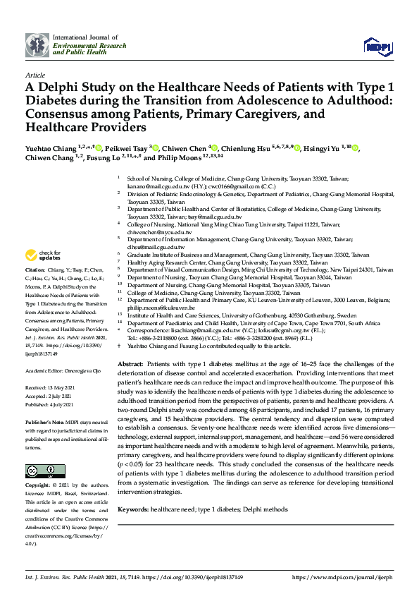 (PDF) A Delphi Study on the Healthcare Needs of Patients with Type 1 ...