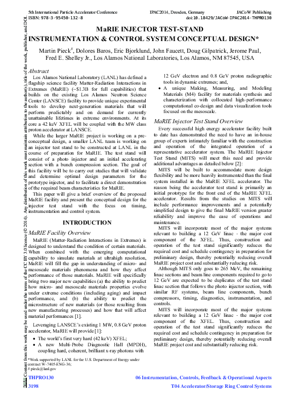 (PDF) MaRIE Injector Test-Stand Instrumentation & Control System ...
