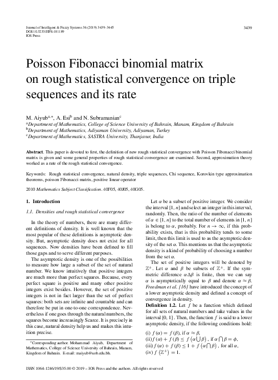 (PDF) Poisson Fibonacci binomial matrix on rough statistical ...