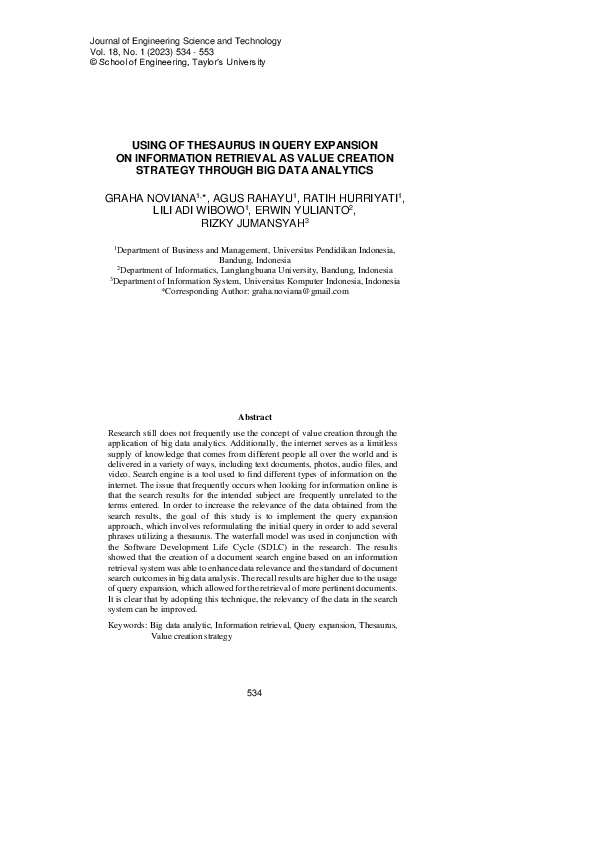 (PDF) Using Of Thesaurus In Query Expansion On Information Retrieval As ...