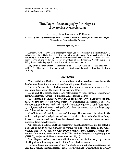 (PDF) Thin-layer chromatography for diagnosis of secreting ...